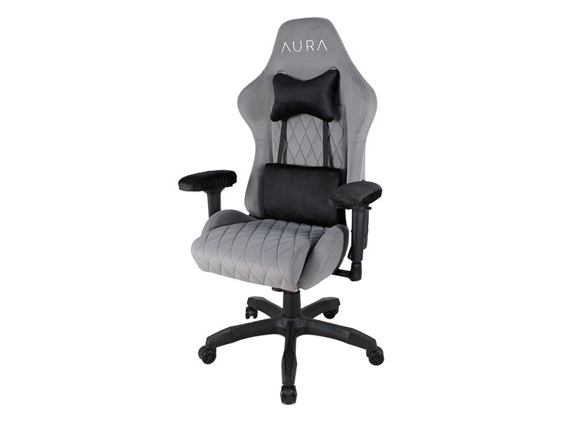 Grey gaming chair by AURA Gamers
