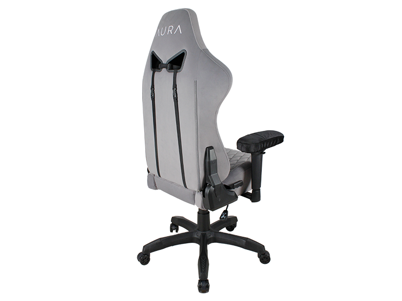 Grey gaming chair by AURA Gamers