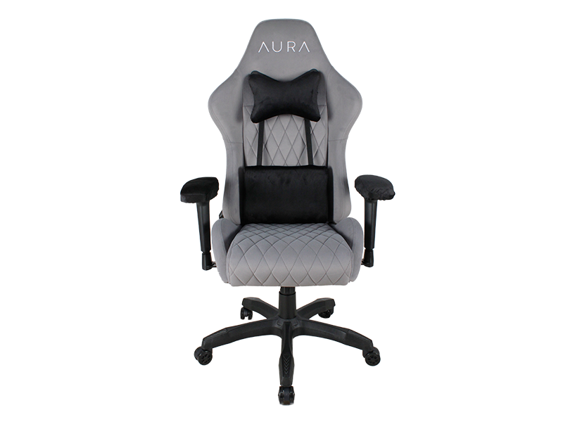 Grey gaming chair by AURA Gamers